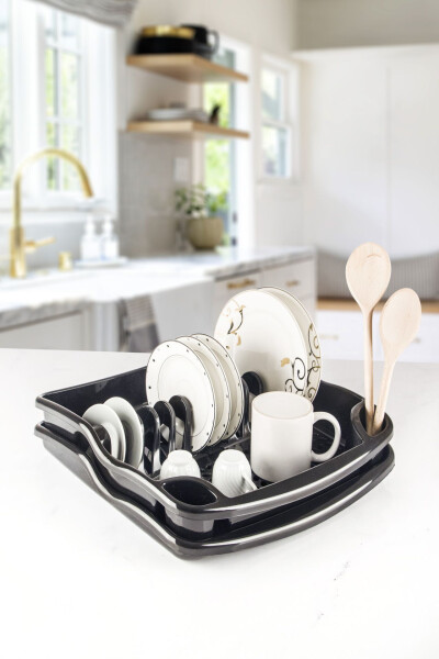 Black Dish Rack/Plate Rack/Dish Basket - 1