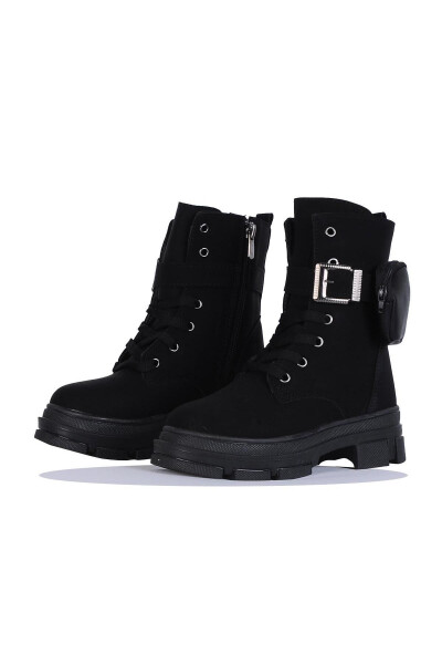 Black Emerald Winter Fur Boots for Girls - TWINGO