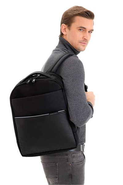 Black Fabric Unisex Backpack 01pc001151 - 4