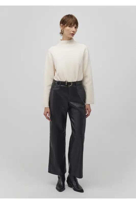 Black Faux Leather Pants 1010867-900 - MAVI