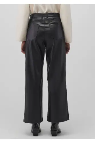 Black Faux Leather Pants 1010867-900 - 5