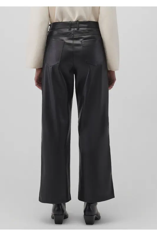 Black Faux Leather Pants 1010867-900 - 5