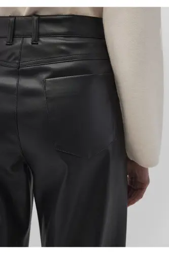 Black Faux Leather Pants 1010867-900 - 7