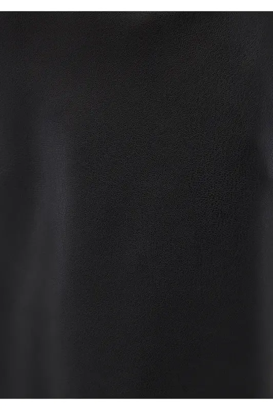 Black Faux Leather Pants 1010867-900 - 8