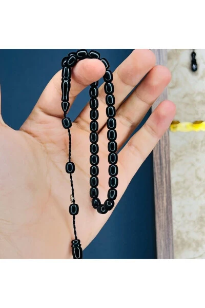 Black Fire Amber Prayer Beads of Wrist Size - IZMIRPAZARI (1)