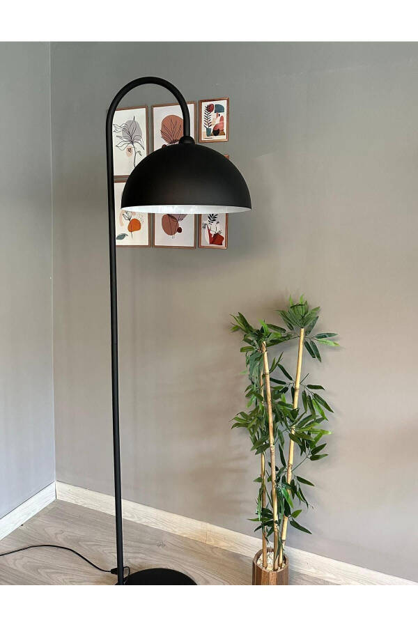 Black Floor Lamp Modern Decorative Metal Living Room Study Room - 19