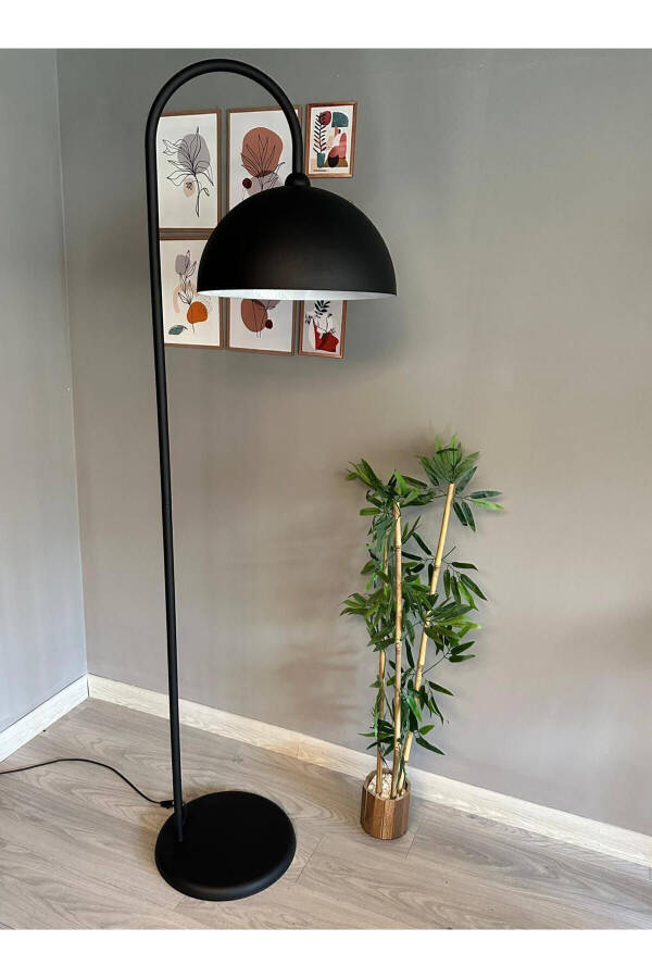 Black Floor Lamp Modern Decorative Metal Living Room Study Room - 22