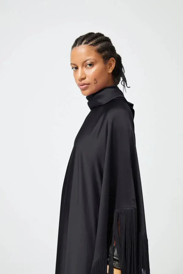 Black Fringe Dress - 2