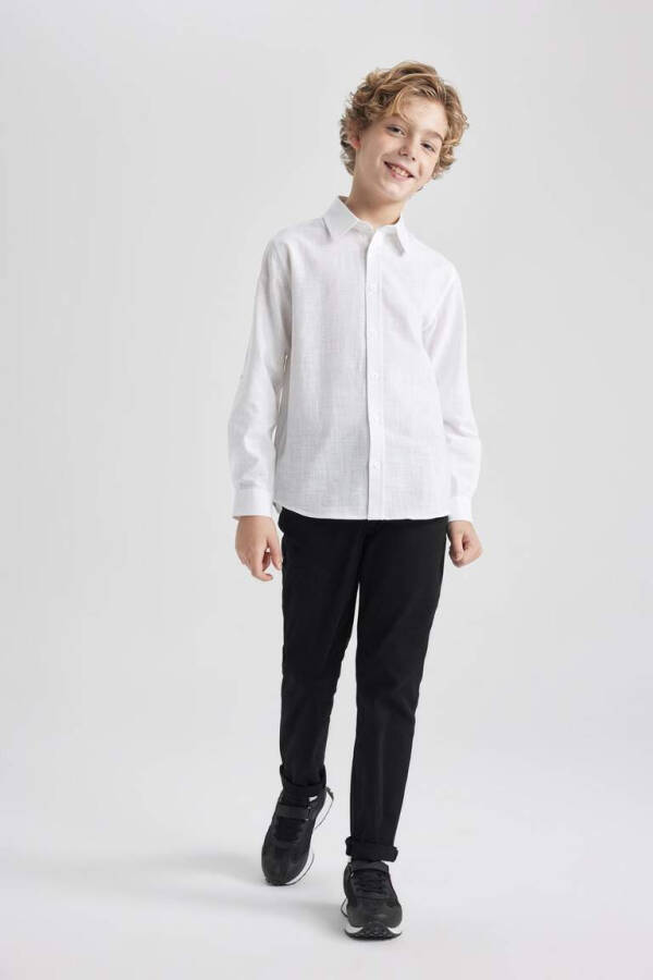 Black Gabardine Trousers for Boys - 1