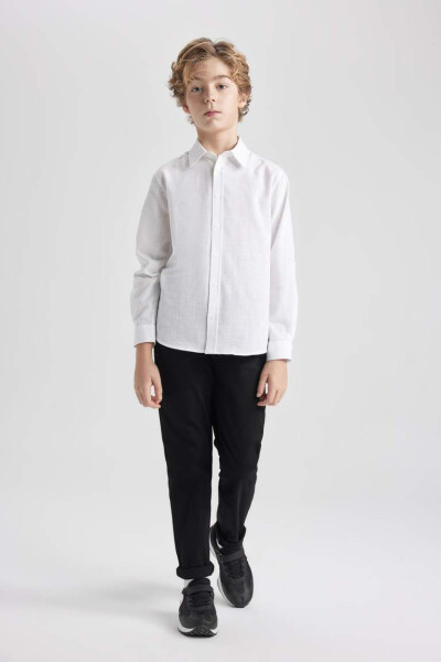 Black Gabardine Trousers for Boys - 3