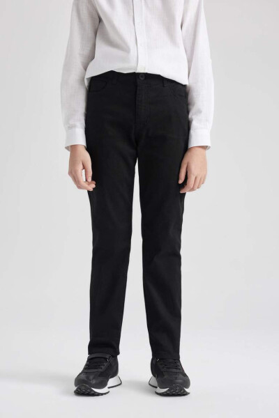 Black Gabardine Trousers for Boys - 5