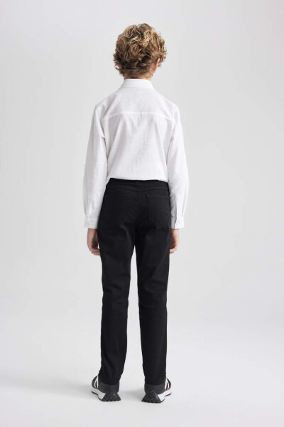 Black Gabardine Trousers for Boys - 7