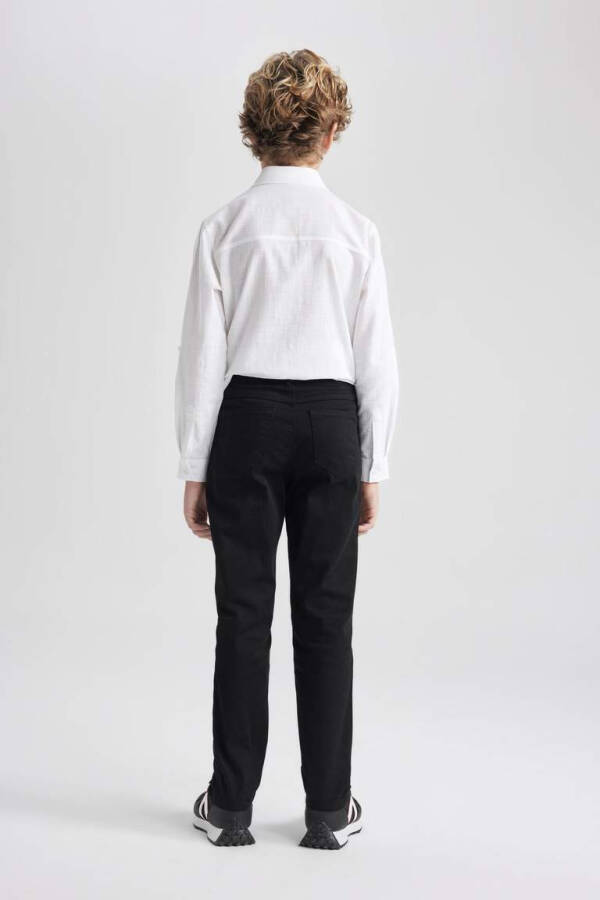 Black Gabardine Trousers for Boys - 7