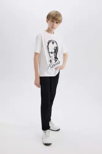 Black Gabardine Trousers for Boys X4224a622sm - 6