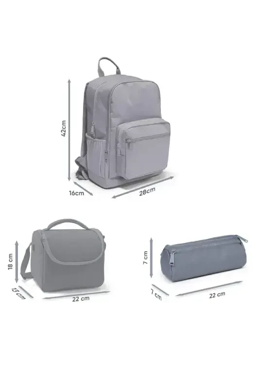 Black Galaxy Patterned 3-Piece SET School and Backpack-black galaxy - 8