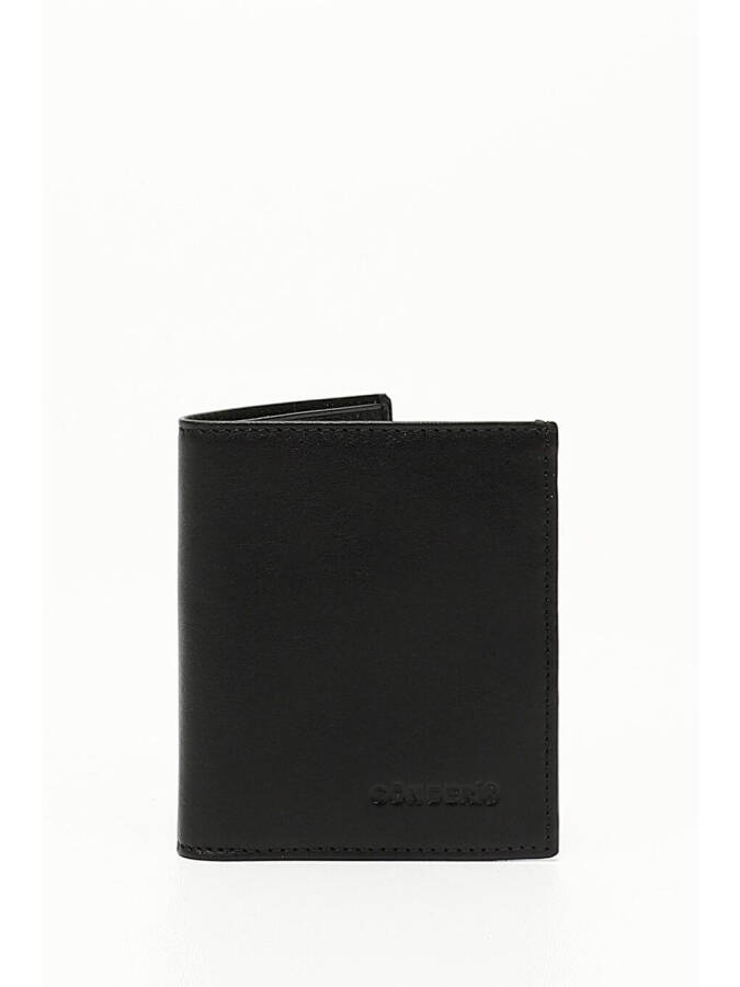 BLACK Genuine Leather Men's Wallet 06697 - 1