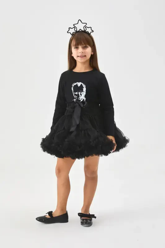 Black Girl Child Tutu Skirt - Bonita-Black - 4