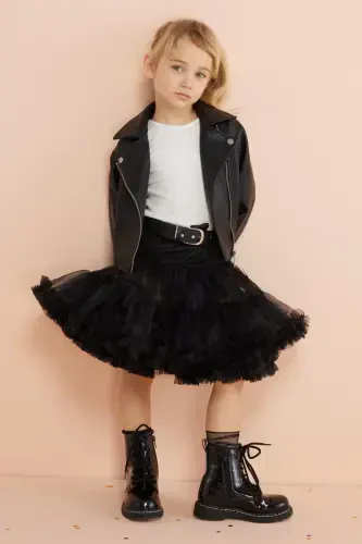 Black Girl Child Tutu Skirt - Bonita-Black - 5