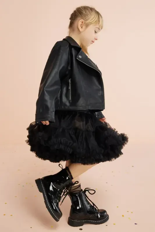 Black Girl Child Tutu Skirt - Bonita-Black - 7