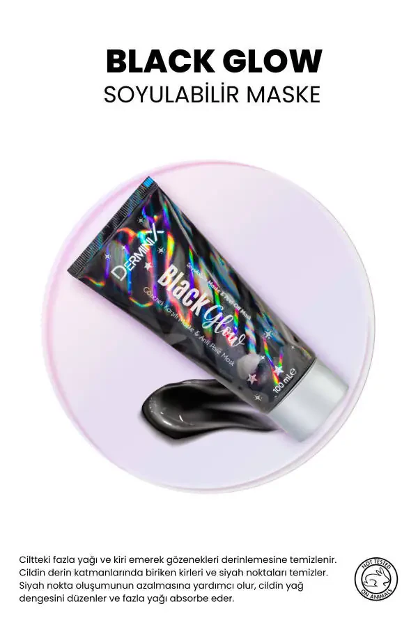 Black Glow Teri Teshiklarga Qarshi Soyiladigan Niqob 100ml - 5