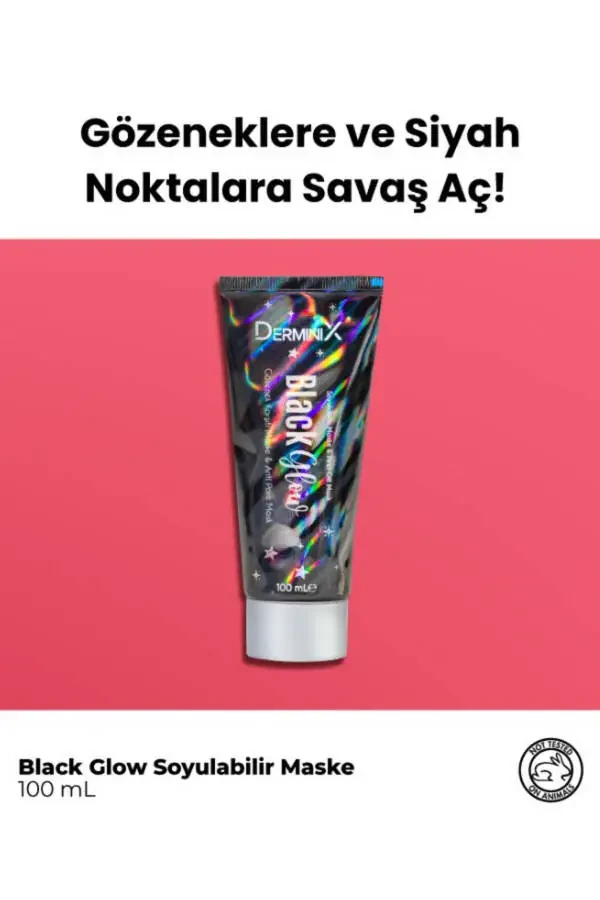 Black Glow Teri Teshiklarga Qarshi Soyiladigan Niqob 100ml - 9