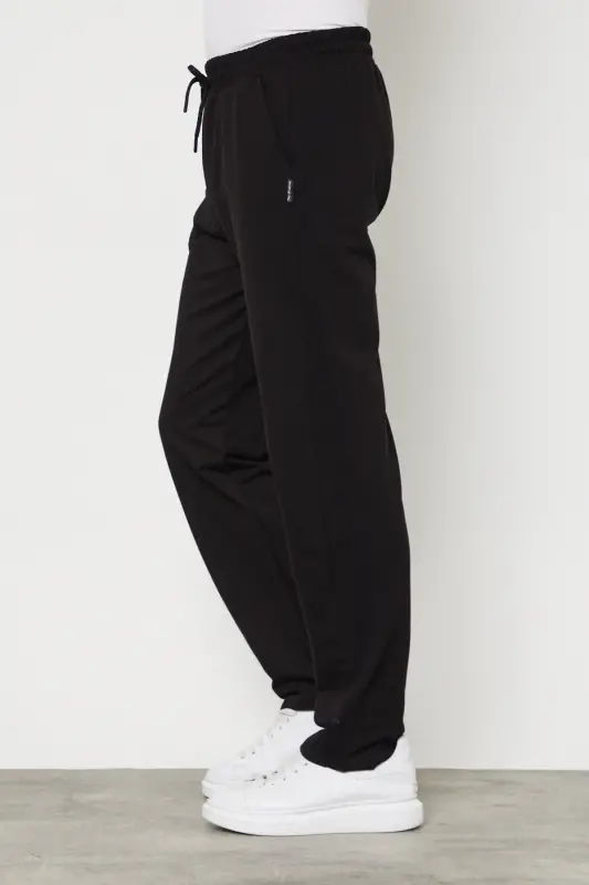 Black-gray-navy blue 3-piece Men's Straight Leg Relaxed Fit Sweatpants Premium Fabric-Black - 2