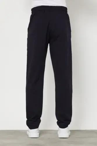 Black-gray-navy blue 3-piece Men's Straight Leg Relaxed Fit Sweatpants Premium Fabric-Black - 6