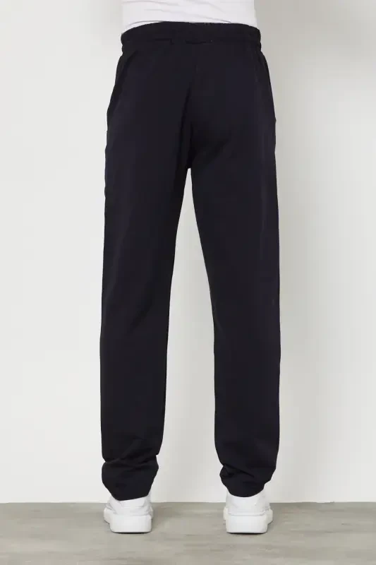 Black-gray-navy blue 3-piece Men's Straight Leg Relaxed Fit Sweatpants Premium Fabric-Black - 6