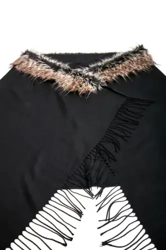 Black-Grey Poncho NW11387 - 7