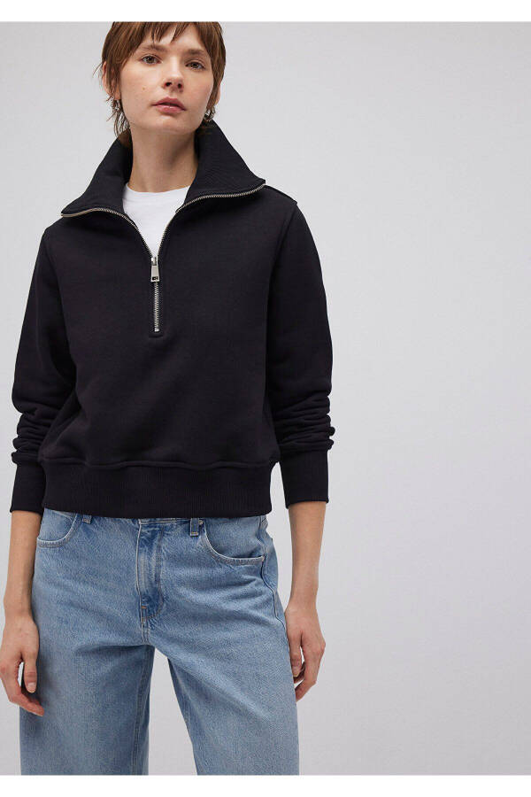 Black, half-zip sweatshirt (1s10145-900) - 8