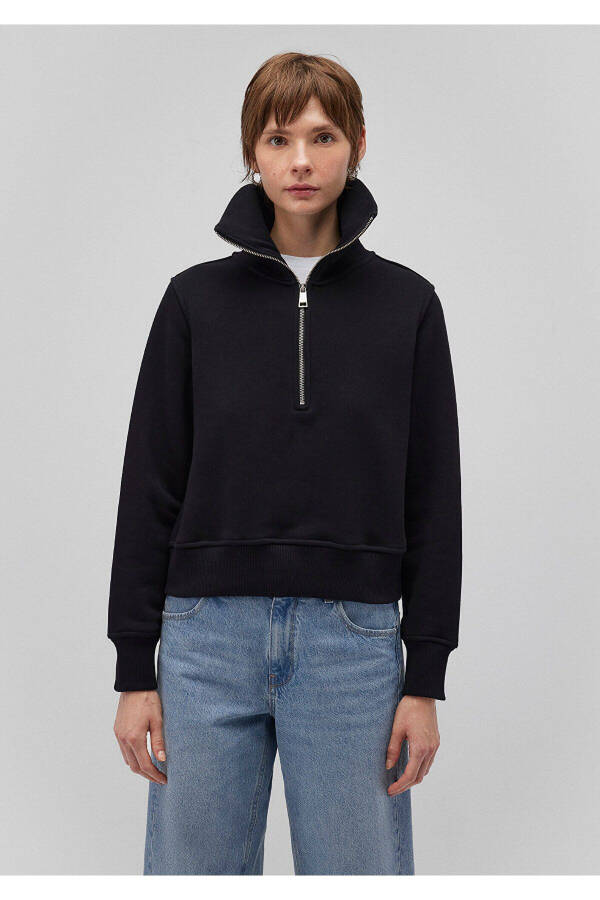 Black, half-zip sweatshirt (1s10145-900) - 9