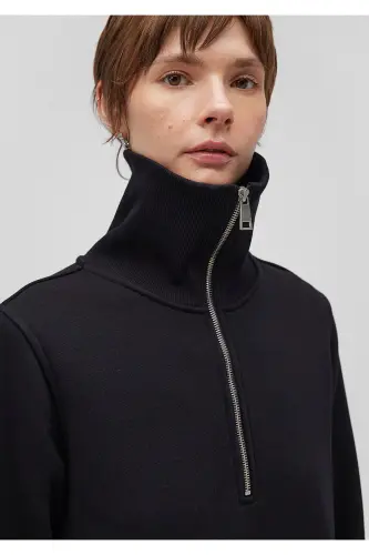 Black, half-zip sweatshirt (1s10145-900) - 4