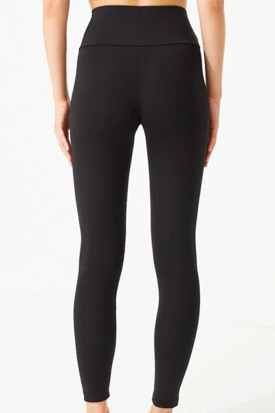 Black High Waisted Women's Leggings with Tummy Control - 13