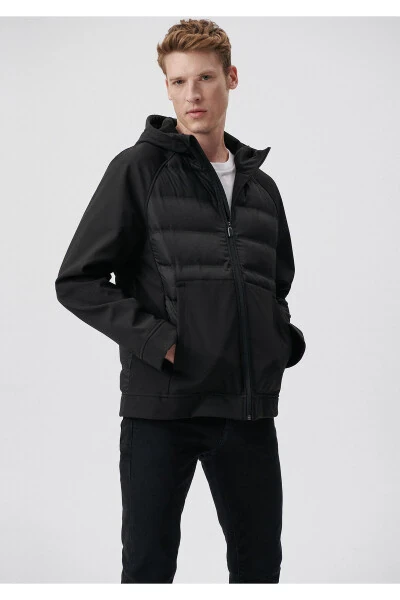 Black Hooded Block Jacket (0110047-900) - MAVI