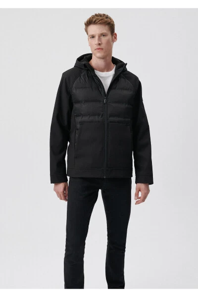 Black Hooded Block Jacket (0110047-900) - MAVI (1)