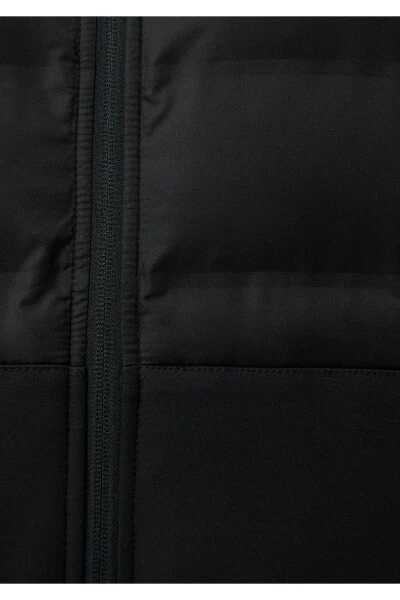 Black Hooded Block Jacket (0110047-900) - 8