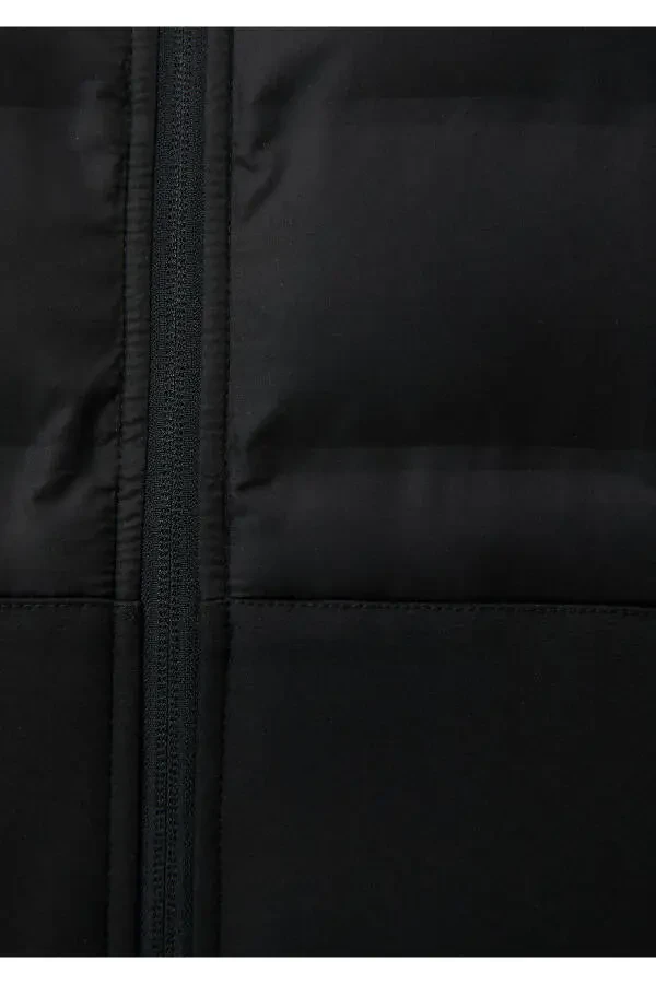 Black Hooded Block Jacket (0110047-900) - 8