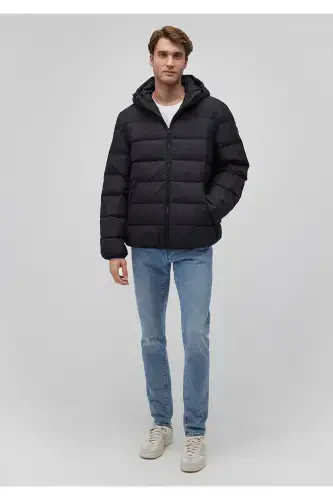 Black Hooded Puffer Jacket (0110193-71379) - MAVI (1)