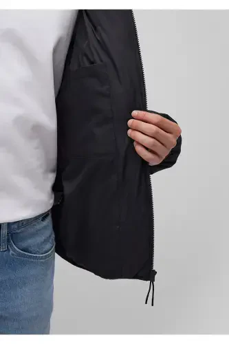 Black Hooded Puffer Jacket (0110193-71379) - 6