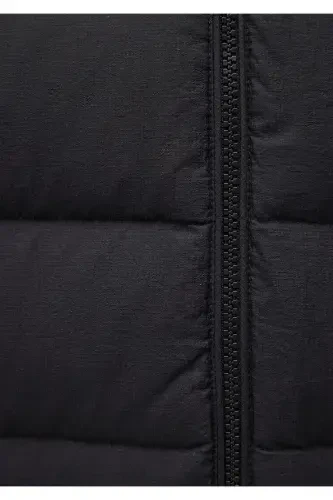 Black Hooded Puffer Jacket (0110193-71379) - 7