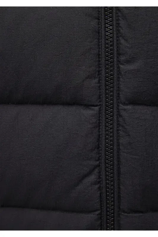 Black Hooded Puffer Jacket (0110193-71379) - 7