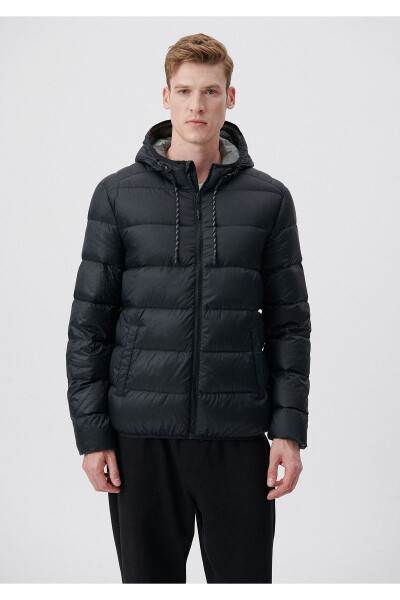 Black Hooded Puffer Jacket (0110267-900) - 2