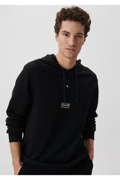 Black Hooded Sweatshirt 0S10056-900 - 19