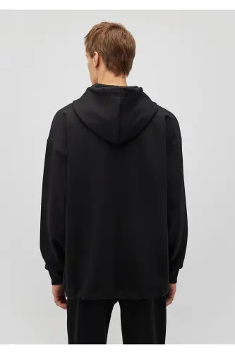 Black Hooded Sweatshirt - 4