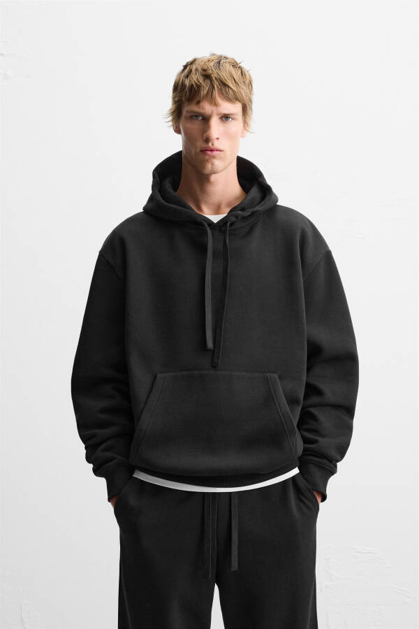 Black Hooded Sweatshirt - 2