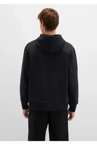 Black Hooded Sweatshirt with Logo Embroidery 065809-900 - 5