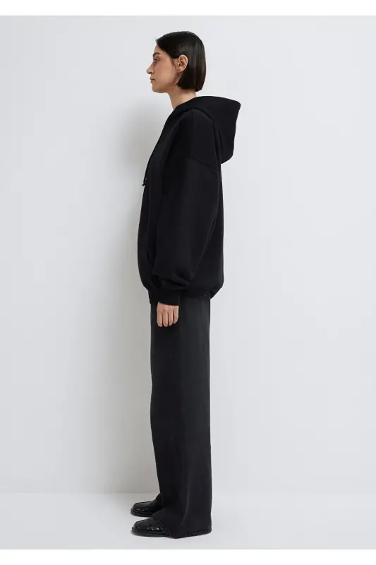 Black Hooded Zip Sweatshirt 1610221-900 - 5