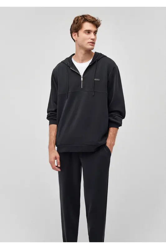 Black Hoodie Sweatshirt 0S10209-71379 - 1