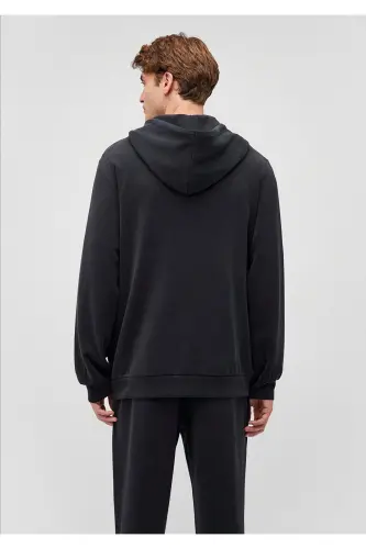 Black Hoodie Sweatshirt 0S10209-71379 - 4