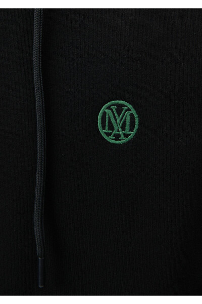 Black Hoodie with Logo and Zipper 066979-900 - 10